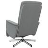 vidaXL Fauteuil inclinable de massage et repose-pieds gris clair tissu