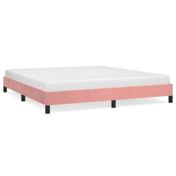 vidaXL Cadre de lit sans matelas rose 160x200 cm velours