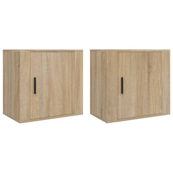 vidaXL Tables de chevet murales 2 pcs Chêne sonoma 50x30x47 cm