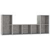 vidaXL Ensemble de meubles TV 3 pcs Gris béton Bois d'ingénierie