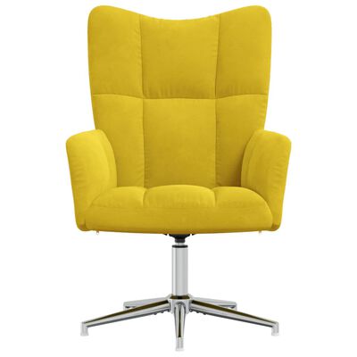 vidaXL Chaise de relaxation Jaune moutarde Velours