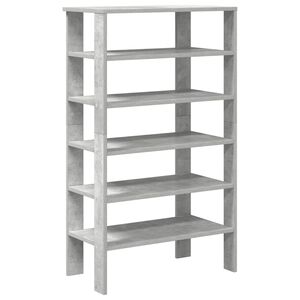 vidaXL &Eacute;tag&egrave;re &agrave; chaussures gris b&eacute;ton 61x32x105 cm bois d'ing&eacute;nierie