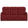 vidaXL Fauteuil de massage inclinable 3 places porte-gobelets bordeaux
