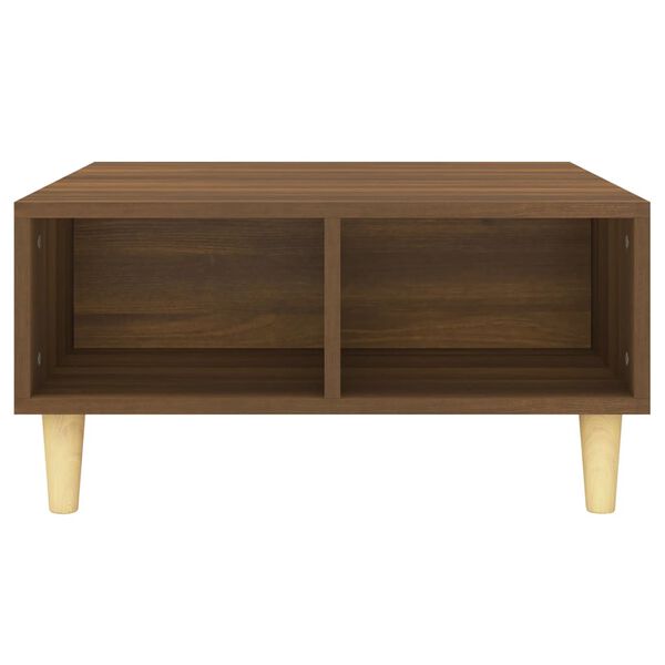 vidaXL Table basse ch&ecirc;ne marron 60x60x30 cm bois d'ing&eacute;nierie