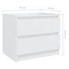 vidaXL Tables de chevet 2 pcs Blanc 50x39x43,5 cm Agglom&eacute;r&eacute;