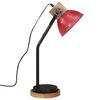 vidaXL Lampe de bureau 25 W rouge d&eacute;lav&eacute; 18x18x60 cm E27