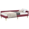 vidaXL Cadre de lit d'angle avec matelas Autre 2 pc Gris tissu