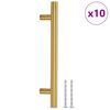 vidaXL Poign&eacute;es d'armoire 10 pcs dor&eacute; 128 mm acier inoxydable