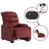 vidaXL Fauteuil inclinable &eacute;lectrique rouge bordeaux similicuir