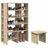 vidaXL Cabinet &agrave; chaussures 2 pcs Ch&ecirc;ne Sonoma Bois d'ing&eacute;nierie