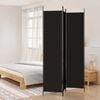 vidaXL Cloison de s&eacute;paration 3 panneaux Noir 150x220 cm Tissu