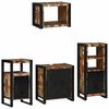 vidaXL Ensemble de mobilier de salle de bain 4 pc Multicolore et noir