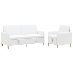 vidaXL Canap&eacute; avec rangement 2 pc 4 place Blanc 172 x 78 x 87 cm