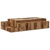 vidaXL Cadre de lit avec rangement Bois ancien 244 x 127 x 53.5 cm