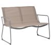 vidaXL Salon de jardin 4 pcs Tissu et acier Taupe