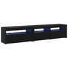 vidaXL Meuble TV 2 pc Ch&ecirc;ne noir Bois d'ing&eacute;nierie
