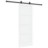 vidaXL Porte coulissante 78 x 202 cm Bois d'ing&eacute;nierie Blanc et noir