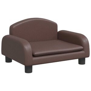 vidaXL Lit pour chien marron 50x40x30 cm similicuir