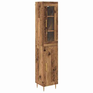 vidaXL Haut Armoire 2 pcs Bois Ancien Bois d'ing&eacute;nierie