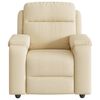 vidaXL Fauteuil inclinable Cr&egrave;me Tissu