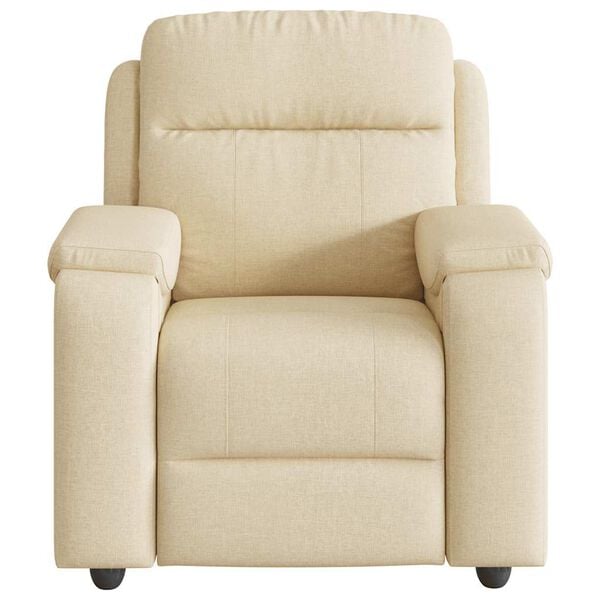 vidaXL Fauteuil inclinable Cr&egrave;me Tissu