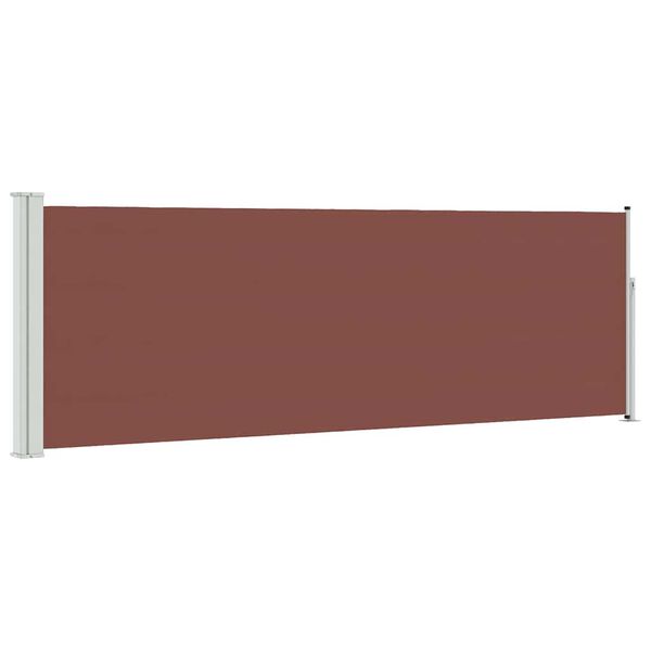 vidaXL Auvent lat&eacute;ral r&eacute;tractable de patio 100x300 cm Marron