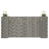 vidaXL Jardinière à gabion en H Fil d'acier 260x40x120 cm