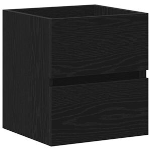 vidaXL Meuble sous-vasque de salle de bain en ch&ecirc;ne noir 41 x 38,5 x 45 cm bois d'ing&eacute;nierie