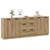 vidaXL Buffets 3 pcs ch&ecirc;ne artisanal 60x30x70 cm bois d'ing&eacute;nierie
