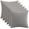 vidaXL Housse de coussin 6 pc HEERLEN Gris clair 35 x 35 cm