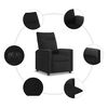 vidaXL Fauteuil inclinable &eacute;lectrique Noir Tissu