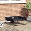 vidaXL Lit pour Chien Noir 75 x 75 x 30 cm Acier