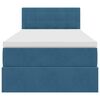 vidaXL Lit de Rangement avec matelas Bleu fonc&eacute; 100 x 200 cm Velours