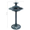 vidaXL Bain pour oiseaux avec fontaine Vert 50x91 cm Plastique