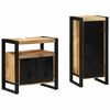 vidaXL Ensemble de mobilier de salle de bain 2 pi&egrave;ces Marron et Noir