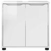 vidaXL Armoire de lavabo de salle de bain avec &eacute;tag&egrave;re Blanc brillant