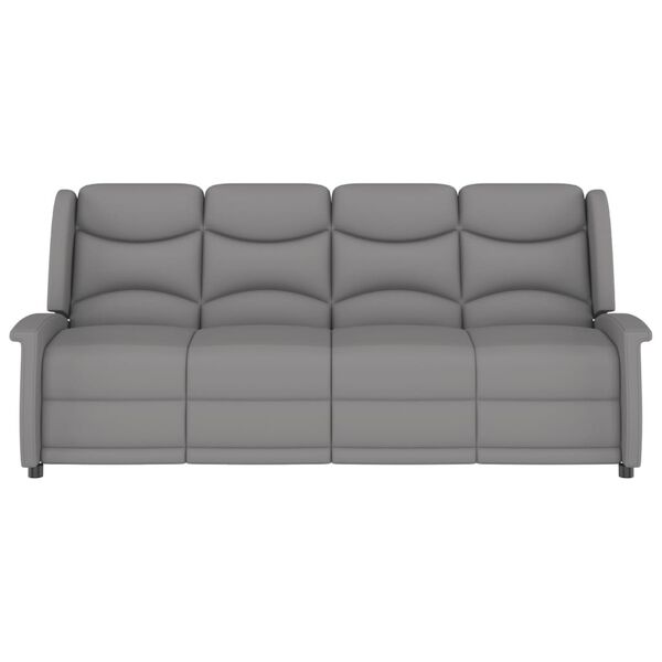 vidaXL Fauteuil de massage inclinable à 4 places gris clair
