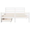 vidaXL Cadre de lit sans matelas blanc 150x200 cm bois de pin massif