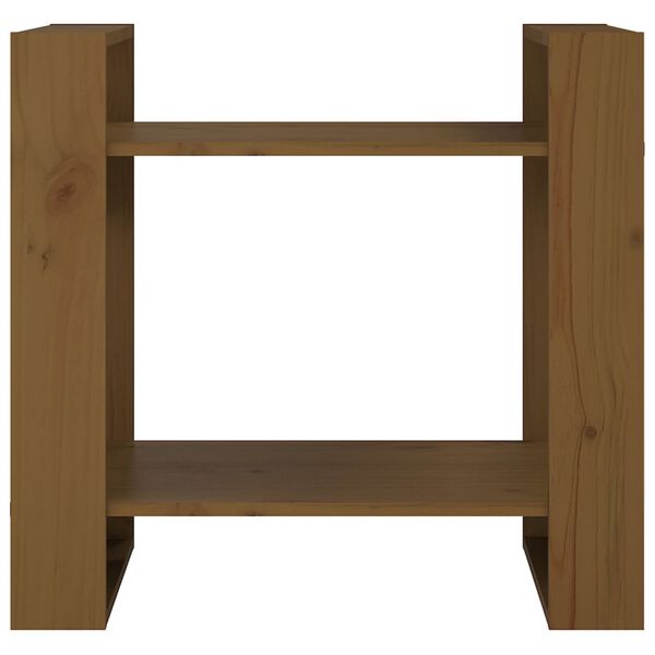 vidaXL Bibliothèque/Cloison Marron miel 60x35x57 cm Bois massif