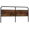 vidaXL T&ecirc;te de lit de remplacement ch&ecirc;ne fum&eacute; 190 cm acier et bois d'ing&eacute;nierie