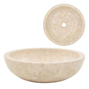 vidaXL &Eacute;vier 40 x 12 cm Marbre Cr&egrave;me