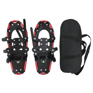 vidaXL Raquettes 3 en 1 Rouge et Noir 53,5 x 21 cm Aluminium et HDPE