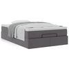 VidaXL Cadre de lit ottoman avec matelas gris 120x200 cm similicuir