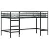 vidaXL Lit mezzanine pour enfants Uni Noir 107 x 203 cm Acier