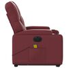 vidaXL Fauteuil inclinable de massage électrique rouge bordeaux