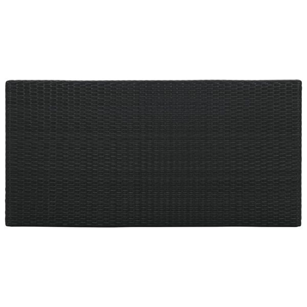 vidaXL Ensemble de bar de jardin 5 pcs et coussins R&eacute;sine tress&eacute;e Noir
