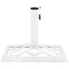 vidaXL Socle de parasol Blanc 44x44x31 cm Fonte