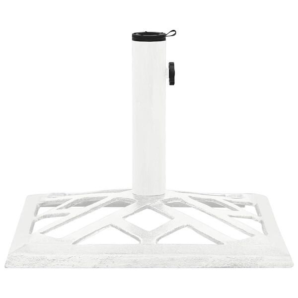 vidaXL Socle de parasol Blanc 44x44x31 cm Fonte