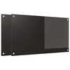 vidaXL Protection de cuisine Noir 90 x 50 cm verre trempé