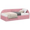 vidaXL Cadre de lit d'angle avec matelas 2 pc Rose 100 x 200 cm